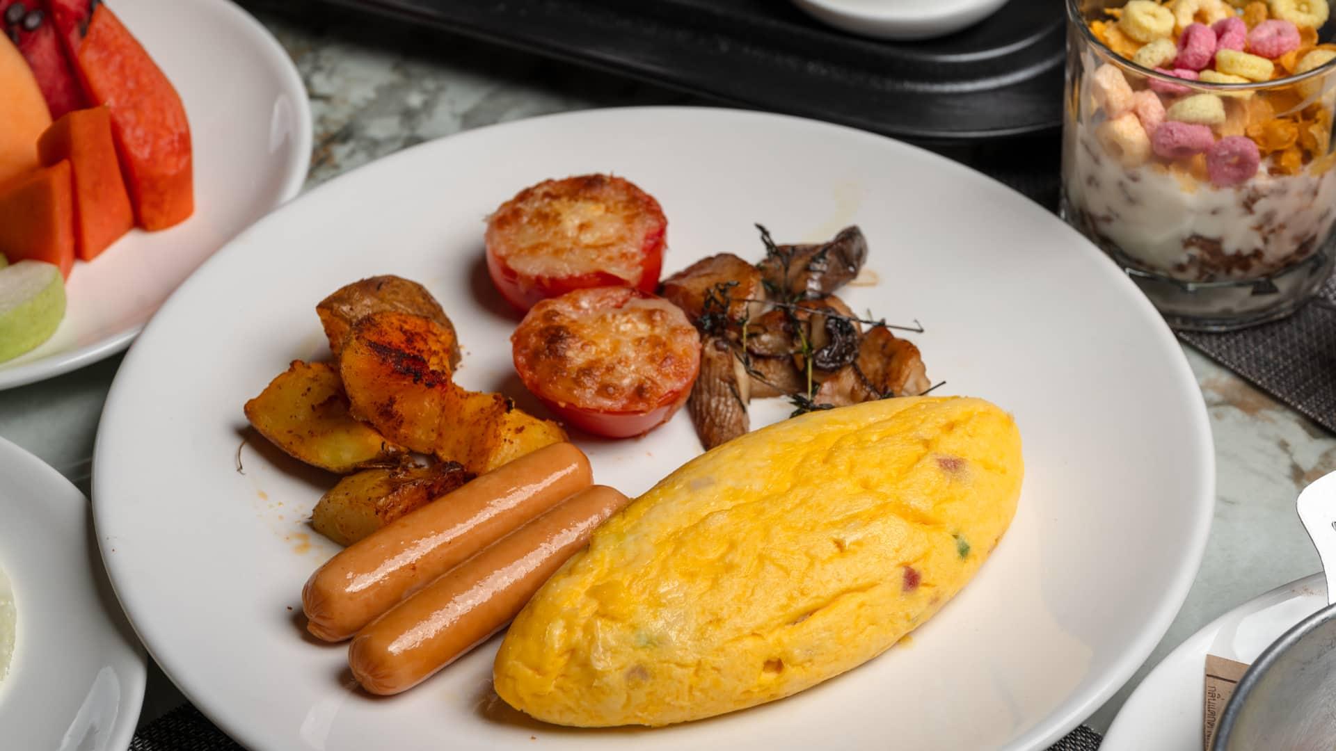 Breakfast Platter at Restaurant in Bangkok